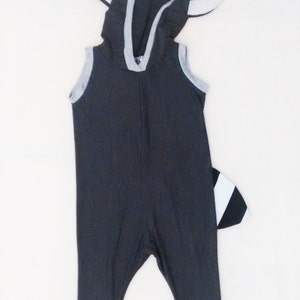 Raccoon Halloween Costume / Raccoon Romper / Kids&Babies Costume / Short Playsuit / Animal Playwear / Carnival Outfit / Birthday Gift image 7