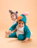 24-36M Blubebird Playsuit Costume / Halloween Baby Parrot Costume / Photo Prop / Handmade Fleece Bodysuit / Birthday Gift / Clearance product logo