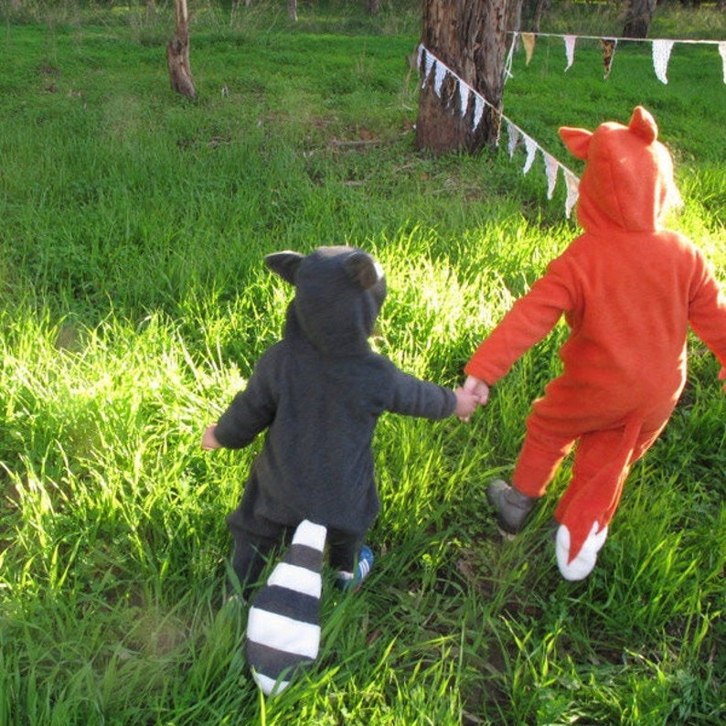 Fox Jumpsuit Costume / Halloween Fox Costume / Orange Fox Playsuit / Kids&Babies Playwear / Carnival Outfit / Pjs / Birthday Gift image 5