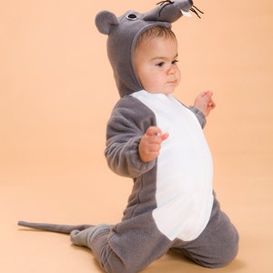 Gray Mouse Jumpsuit Costume / Mouse Halloween Costume / Kids&Babies Costume Wear / Mouse Pjs / Carnival Outfit / Birthday Gift image 7