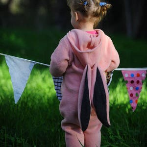 Pink Bunny Jumpsuit Costume / Halloween Bunny Costume / Kids & Babies Costume Wear / Kids Costume Playsuit / Animal Onesie / Birthday Gift