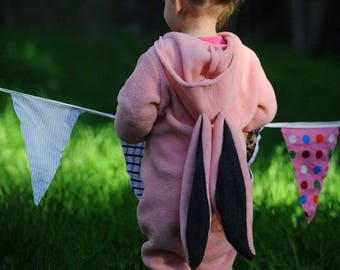Disfraz de conejito rosa / Disfraz de conejito de Halloween / Disfraz para niños y bebés / Mono infantil / Mono de animal / Regalo de cumpleaños