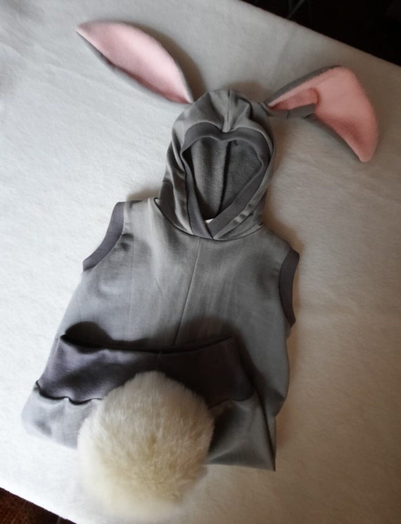 Costume di Halloween da coniglietto grigio/vestito da coniglietto oversize/ vestito di carnevale/costume senza genere/costume da coniglio per bambini e  adulti/regalo di compleanno -  Italia
