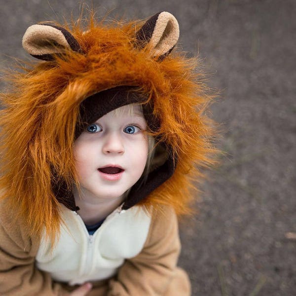 Halloween Lion Costume / Lion Winter Jumpsuit Costume / Kids and Babies Playwear / Animal Onesie / Festival Outfit / Birthday Gift