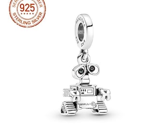 925 Sterling Silver Wall E Inspired Pendant, Compatible with Pandora Style Bracelets & Necklaces