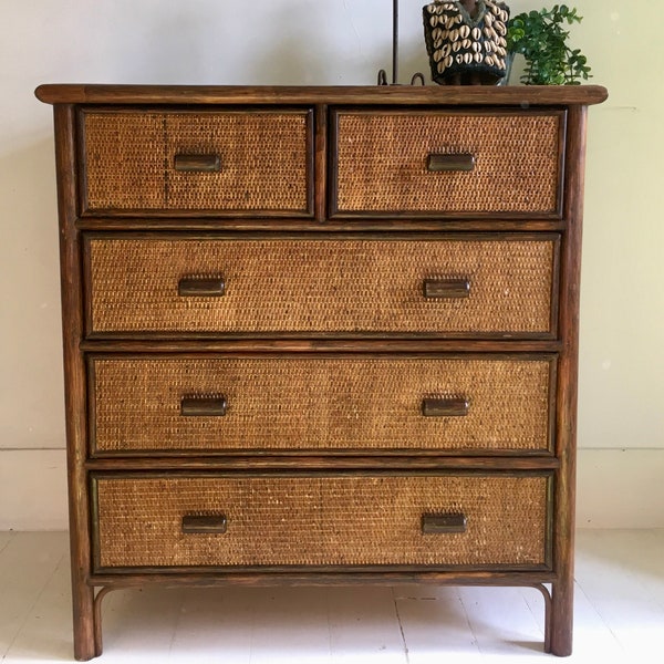 Rattan Chest of Drawers Etsy UK
