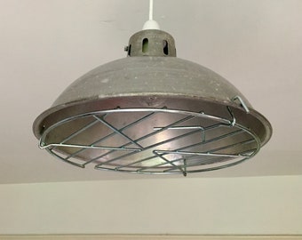 Vintage Industrial Retro Reclaimed, Stainless Steel Turnock Heat Light Grill Pendant Shade Kitchen Island Bar Dining E27 or BC fitting