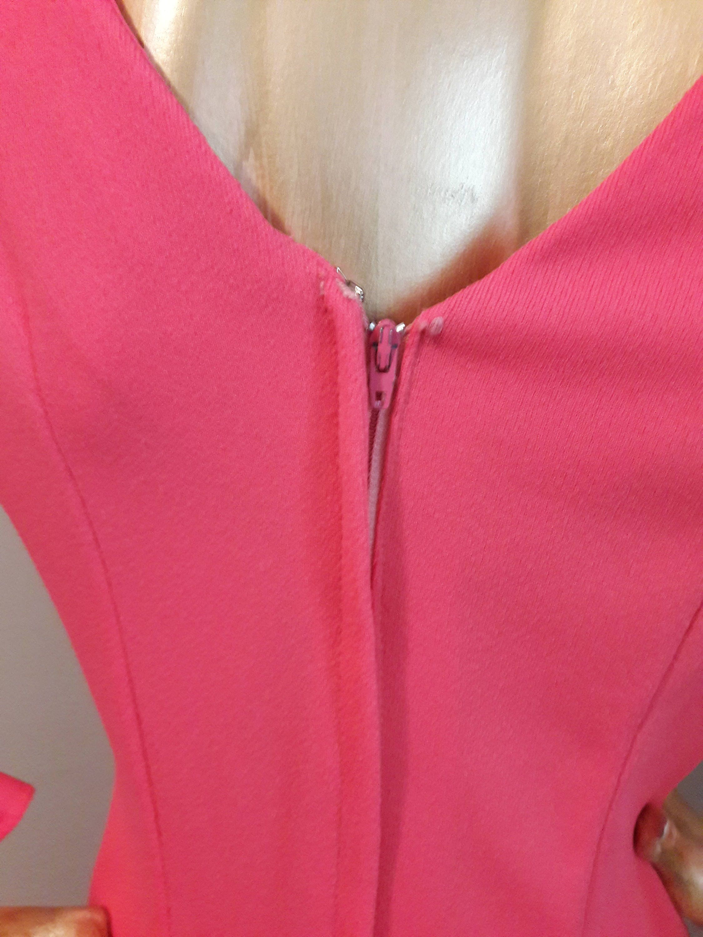 Pink Dress Ruffled Flamenco Style Size 8-10 Medium Retro - Etsy