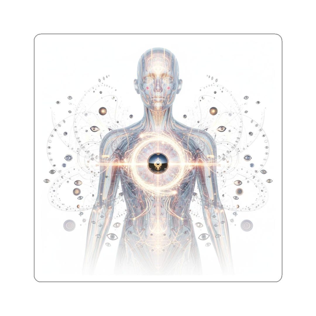 Sacral Light Anatomy Heart Chakra Sticker | Spiritual Energy Kiss-cut ...