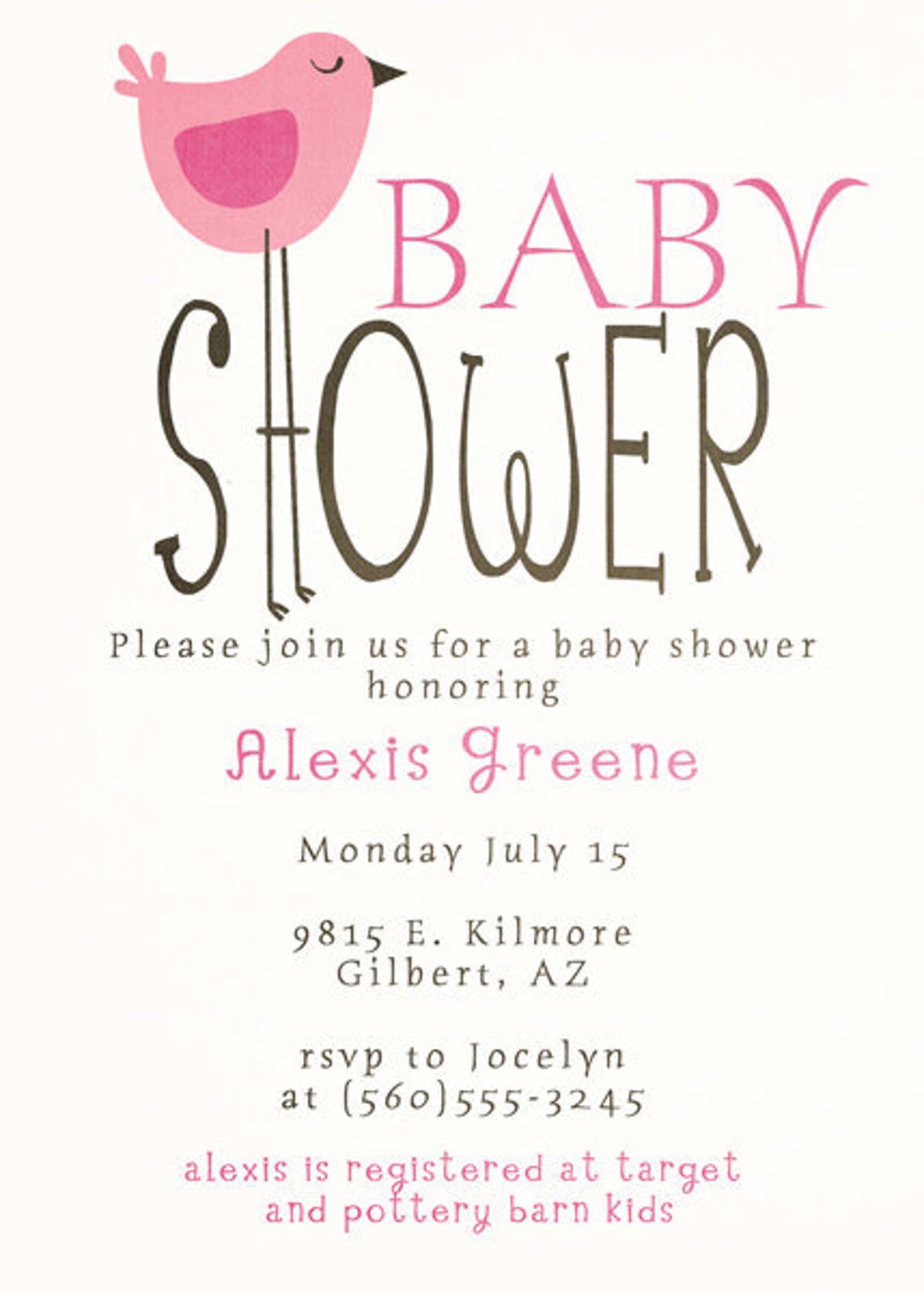 Bird baby shower invitations bird themed baby shower Etsy