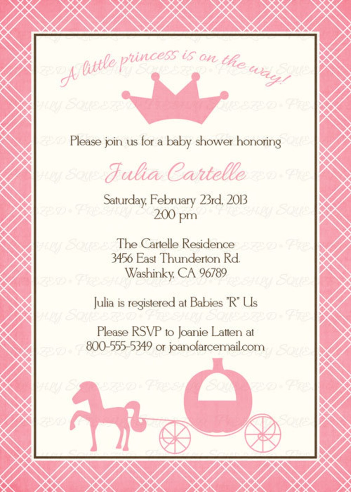 Princess baby shower invitations Digital Printable file Etsy