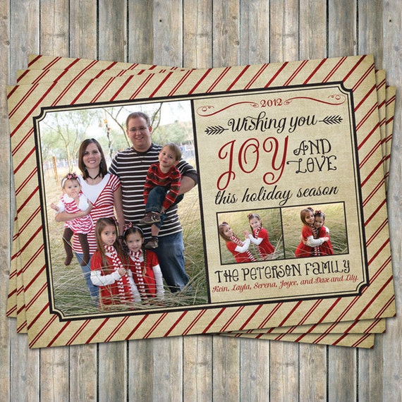 Family photo christmas card holiday card photo card digital Etsy