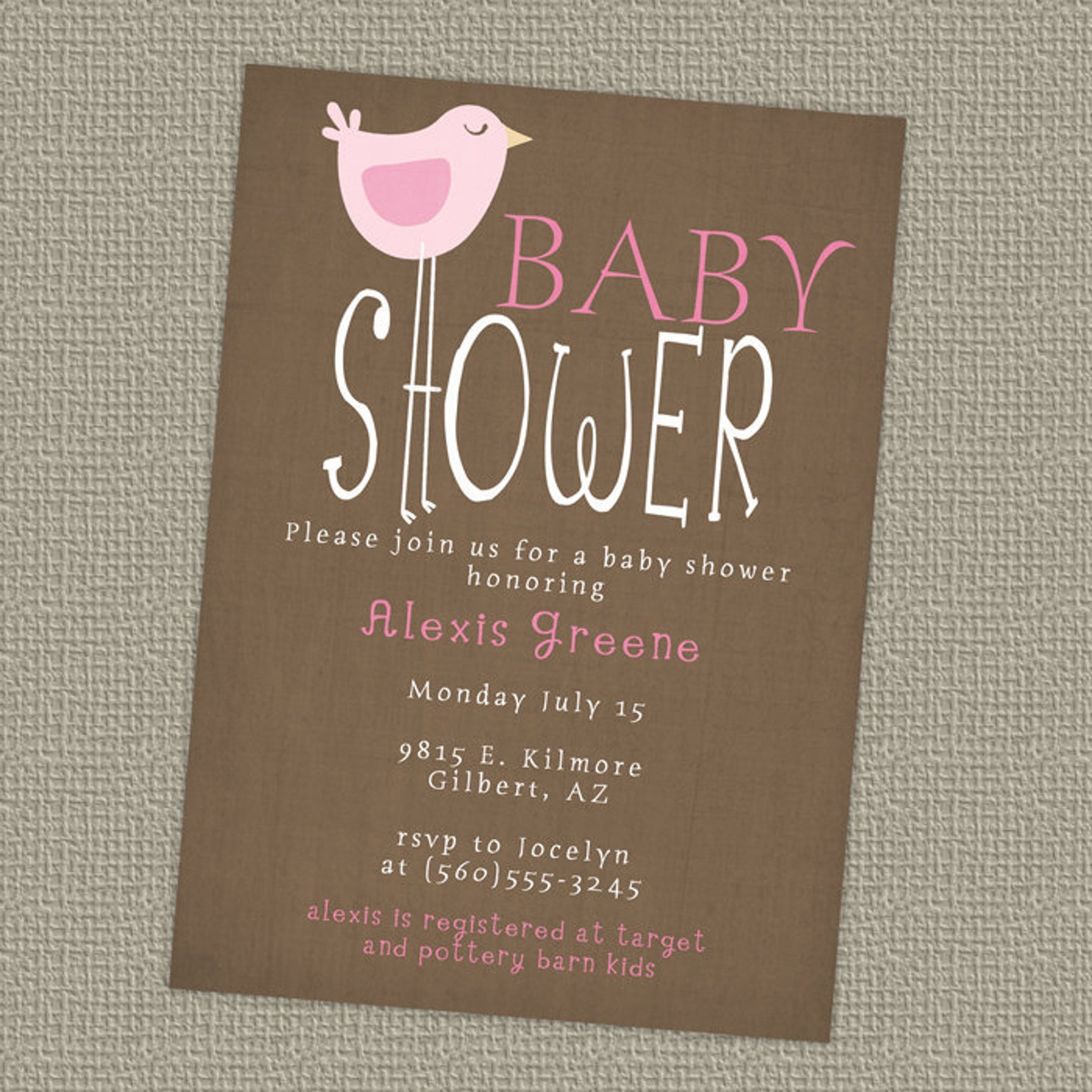 Bird baby shower invitations bird themed baby shower Etsy