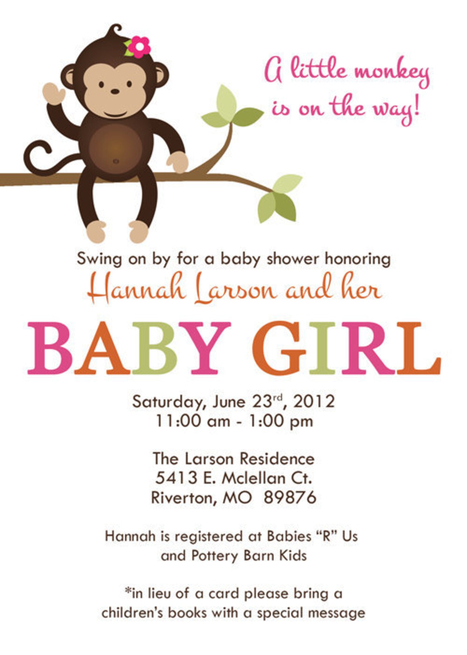 Monkey baby shower invitations baby shower invitation with Etsy