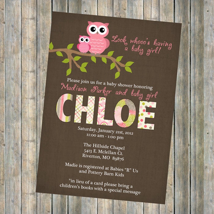 Baby girl shower invitations baby shower invitation with Etsy
