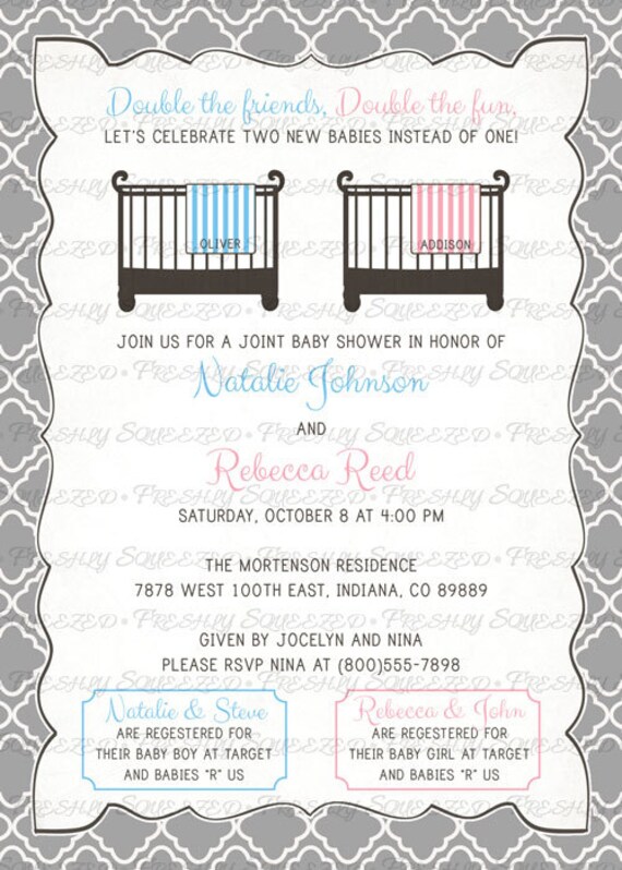 joint baby shower ideas