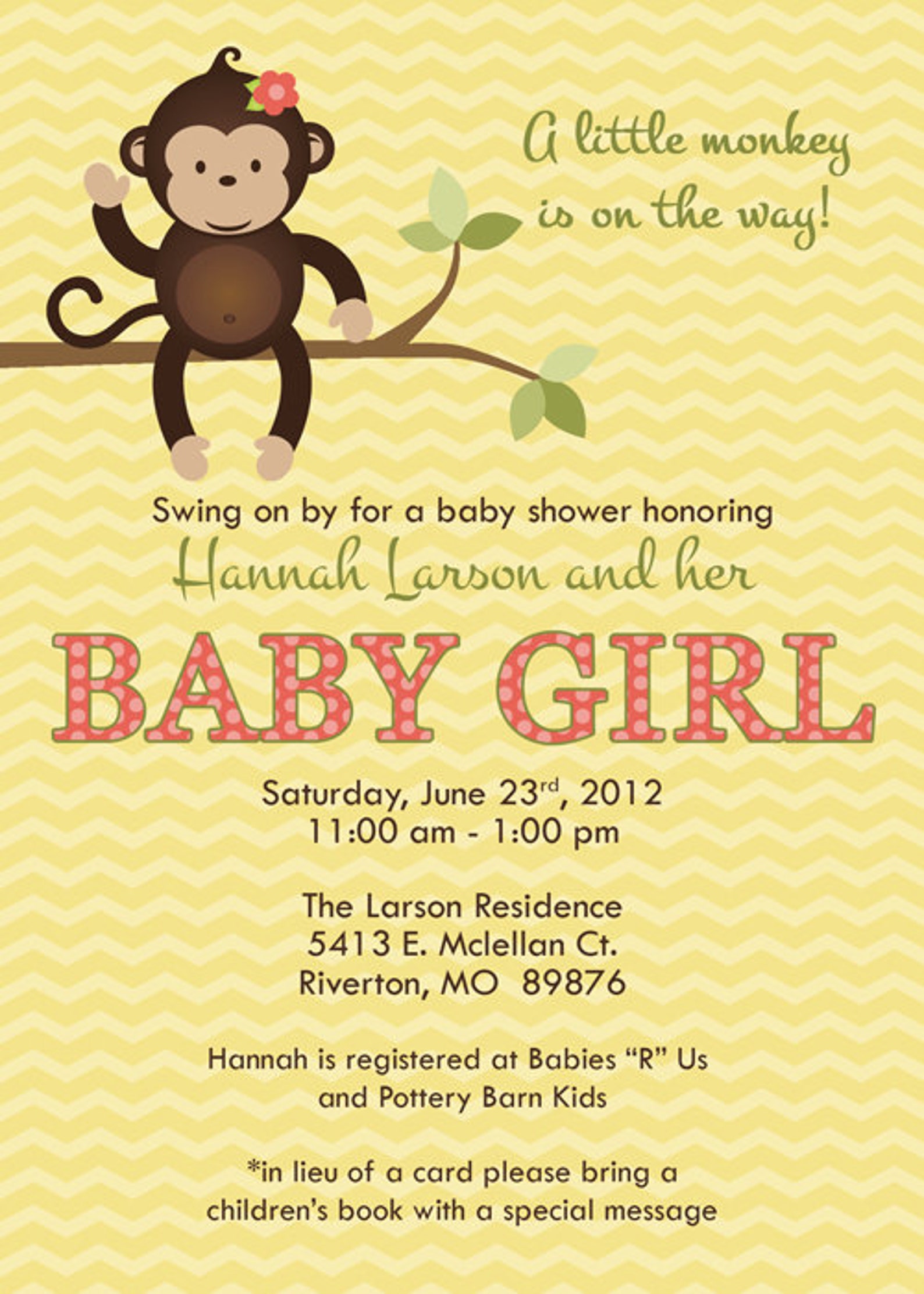 little-girl-monkey-baby-shower-invitations-baby-shower-etsy