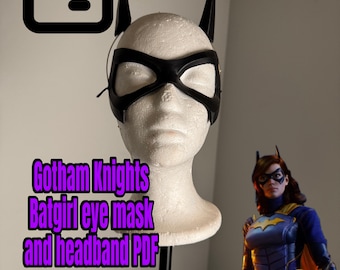 Batgirl Gotham Knights Maske EVA Foam Muster | PDF Cosplay Vorlage | DIY Batgirl Maske | Sofortiger digitaler Download