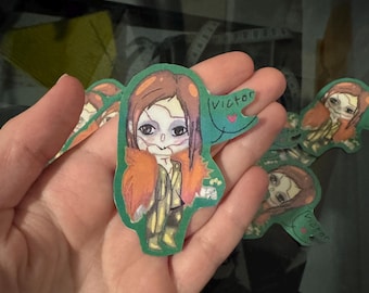 Kawaii Chibi Frankenstein Aufkleber - Süßer Horror Monster Vinyl Aufkleber für Laptop, Wasserflasche & Tagebücher