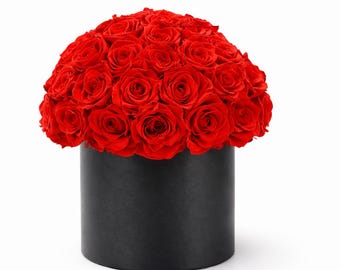 GLAMOUR BOUTIQUE Rose conservate in una scatola, regalo di San