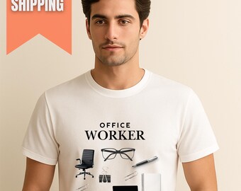 Camiseta de oficinista, camiseta esencial para el trabajo, camiseta para el lugar de trabajo, camiseta gráfica para personal de negocios,
