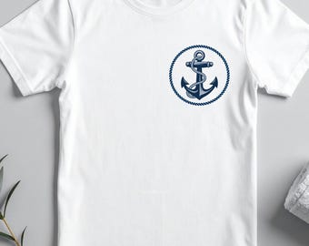 Nautisches Anker T-shirt, Sailor Ocean T-Shirt, Ozean & Segeln Geschenk