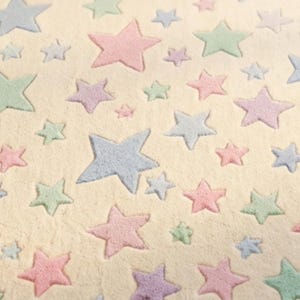 Colorful Star Pattern Hand Tufted Nursery Area Rug, Kids Playful Living Room Decor image 8