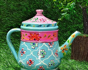 Hand-painted floral tea kettl : Stainless-Steel Kitchen Decor