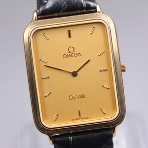 k*o様 レアなOmega De Villeビンテージ腕時計 ゴールド色稼働品 DE VILLE 仕上げ済み オメガ デビル シンボル OMEGA De Ville メンズ