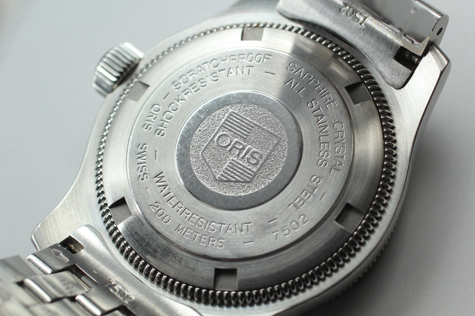 おりす Near MINT Vintage ORIS Big Crown Diver 7502 Black Date Automatic