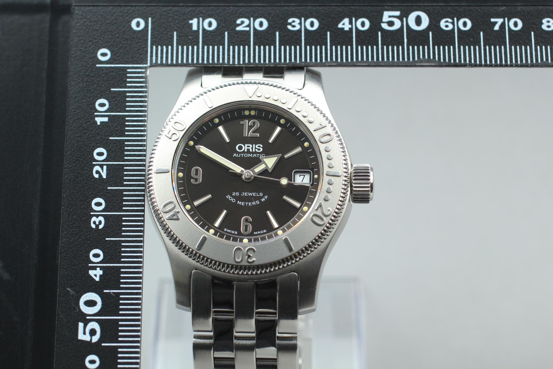 Near MINT Vintage ORIS Big Crown Diver 7502 Black Date Automatic