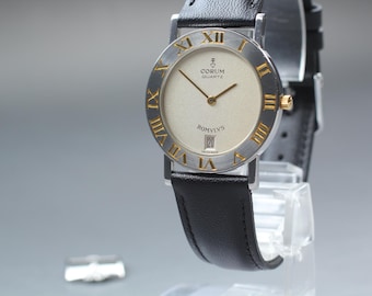 Near MINT Vintage OMEGA De Ville Cal 1377 Gold Tank Qz Mens Watch