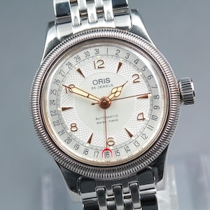 EXC+++++ Oris Big Crown Pointer 7463C Weißes silbernes Zifferblatt Automatik Herrenuhr aus Japan W1894