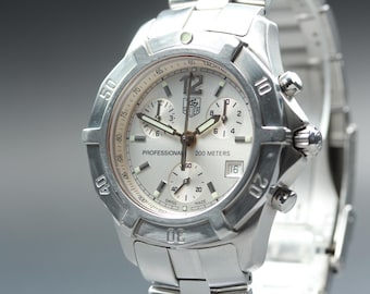 QUASI PERFETTO con Papar / Orologio da uomo Tag Heuer Exclusive CN1111 Cronografo Qz dal Giappone