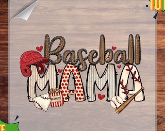 Baseball Mama DTF Transfer, Vintage Game Day Mom Shirt DTF, Sports Graphic Design