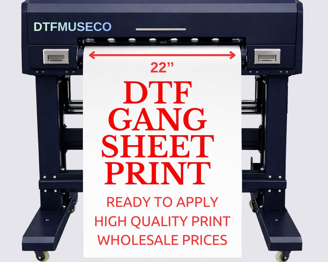 Custom DTF Gang Sheet, 22in Wide Ready to Press Transfer, Bulk Print - Etsy