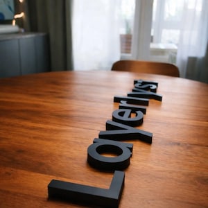 Personalized lettering | Custom text decoration | 3D printed name | Unique gift idea | 3D text | Lettering image 2
