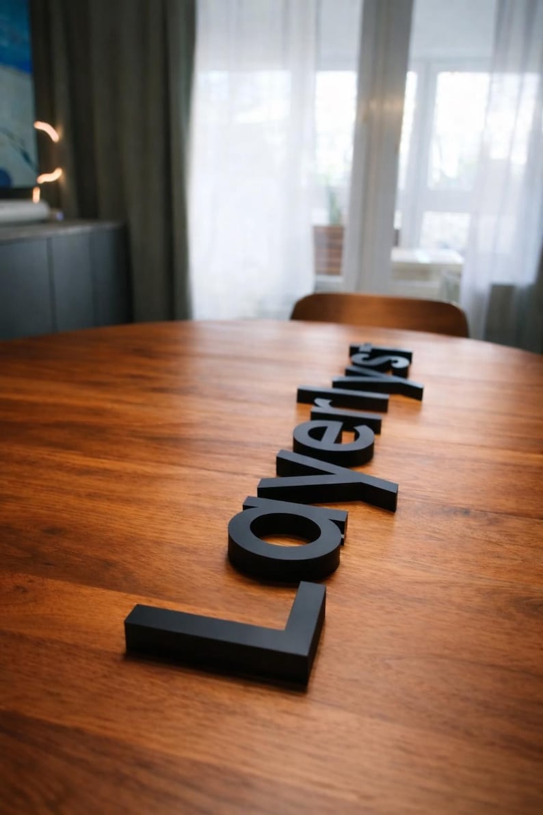 Personalized lettering | Custom text decoration | 3D printed name | Unique gift idea | 3D text | Lettering image 2