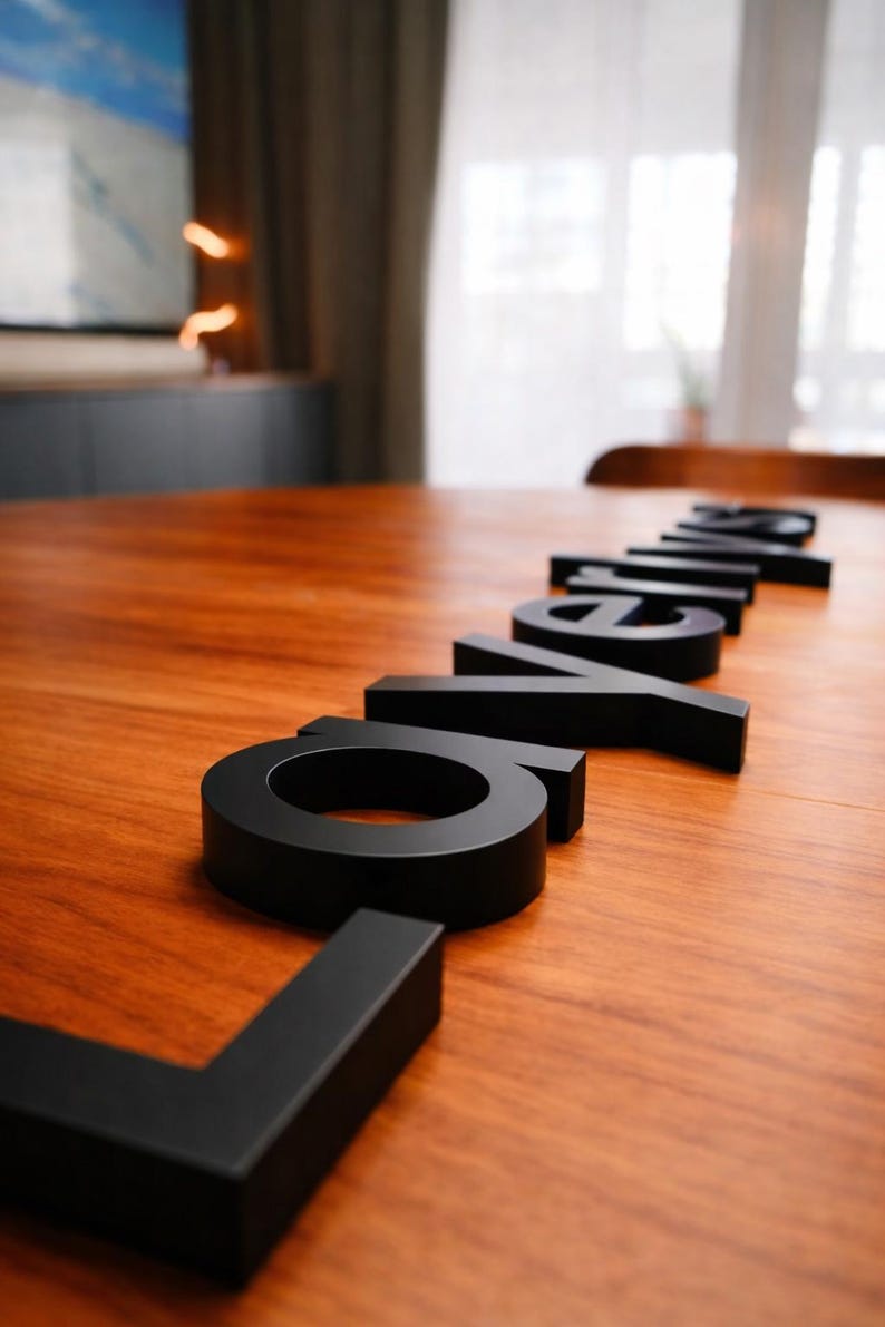 Personalized lettering | Custom text decoration | 3D printed name | Unique gift idea | 3D text | Lettering image 8