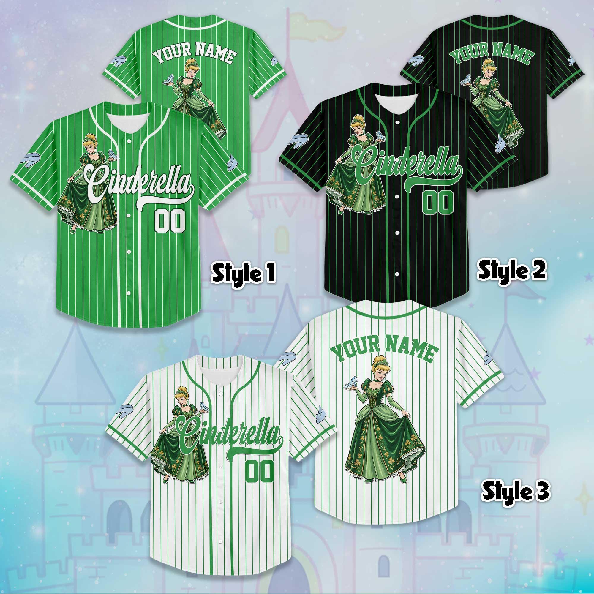 Discover Custom Cinde St Patrick Day Baseball Jersey, Personalized Cinde Baseball Jersey, Magical Disney Outfit, Disney Family Gift Tee
