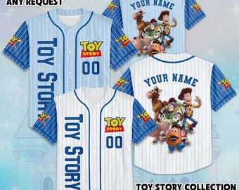 Personalized Toy Story Baseball Jersey, Custom Disney Toy Story Shirt, Disney Baseball Team Outfit, Gift For Fans