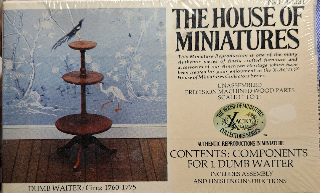 Waitress Kit MIB Vintage House of Miniatures Kit #40081, Dumb Waiter Kit. Great Gift ...