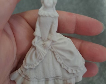 READY to PAINT porcelain Lady Ornament small doll