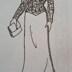 May include: Line drawing of a woman in a long dress, jacket, and holding a clutch. The jacket and bodice have ornate detailing. The text "EPS 9 Princess Diana" is at the bottom.