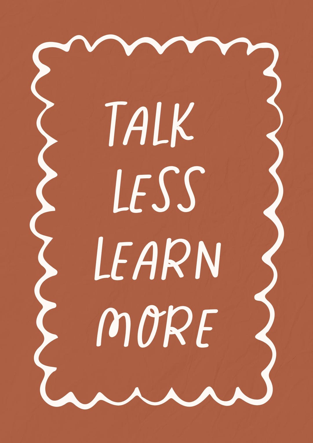 Talk Less Learn More Classroom Poster Download - Etsy