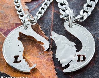 Collana con testa di lupo, ciondolo lupo mannaro, gioielli con animali in acciaio inossidabile con catena in corda da 3,3 mm - Italia