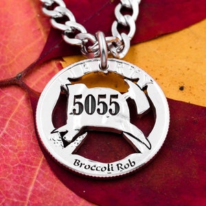 Firefighter Necklace, Custom Engraved Number and Name, Fireman Hat and Axe, Fire Fighter Gift, Fire & Rescue, Memorial Gifts, Hand Cut Coin