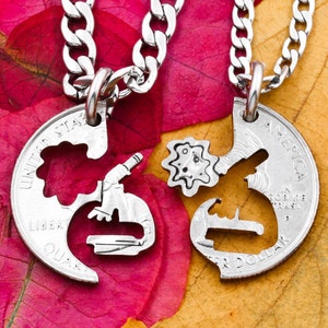 Nerdy couple hot sale necklaces