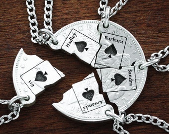 22mm Silver Yellow Plated Lucky Ace Of Spades Pendant