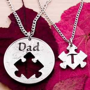Father Daughter Matching Necklaces Etsy